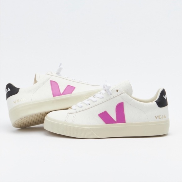 Veja Shoes - Veja Campo Ultra violet And black Leather Sneakers Womens Size 7 Purple magenta